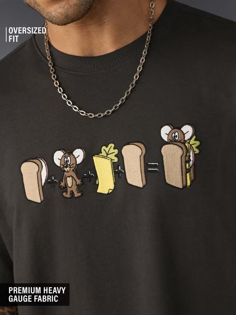 Tom & Jerry Jerry Sandwich Oversized T-Shirts
