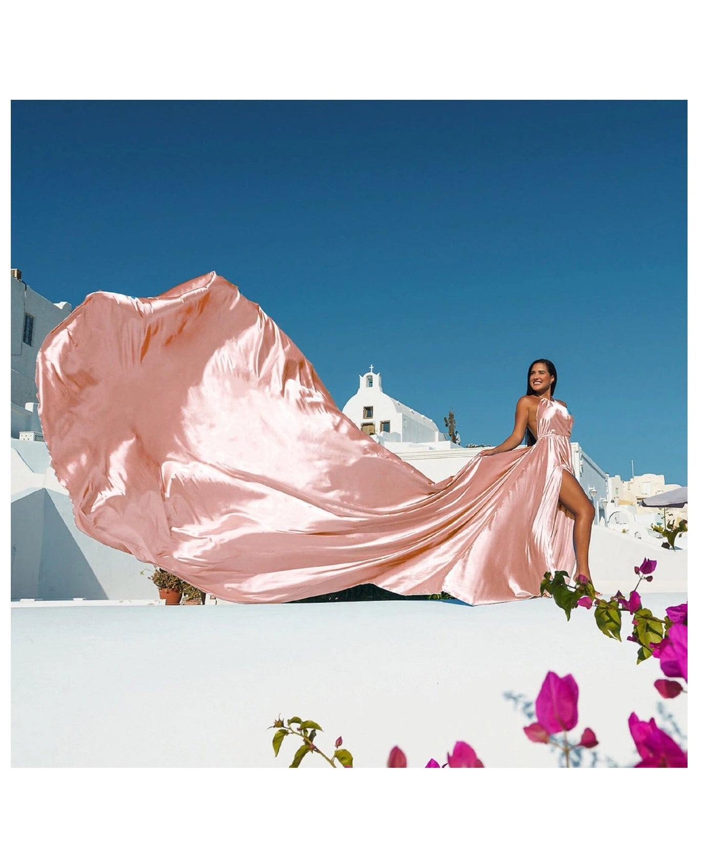Beach Photoshoot Dress, Santorini Flying Dress, Long Flying Dress For Photoshoot