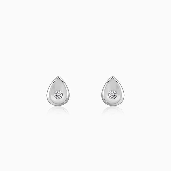 Silver Small Tear Drop Earrings