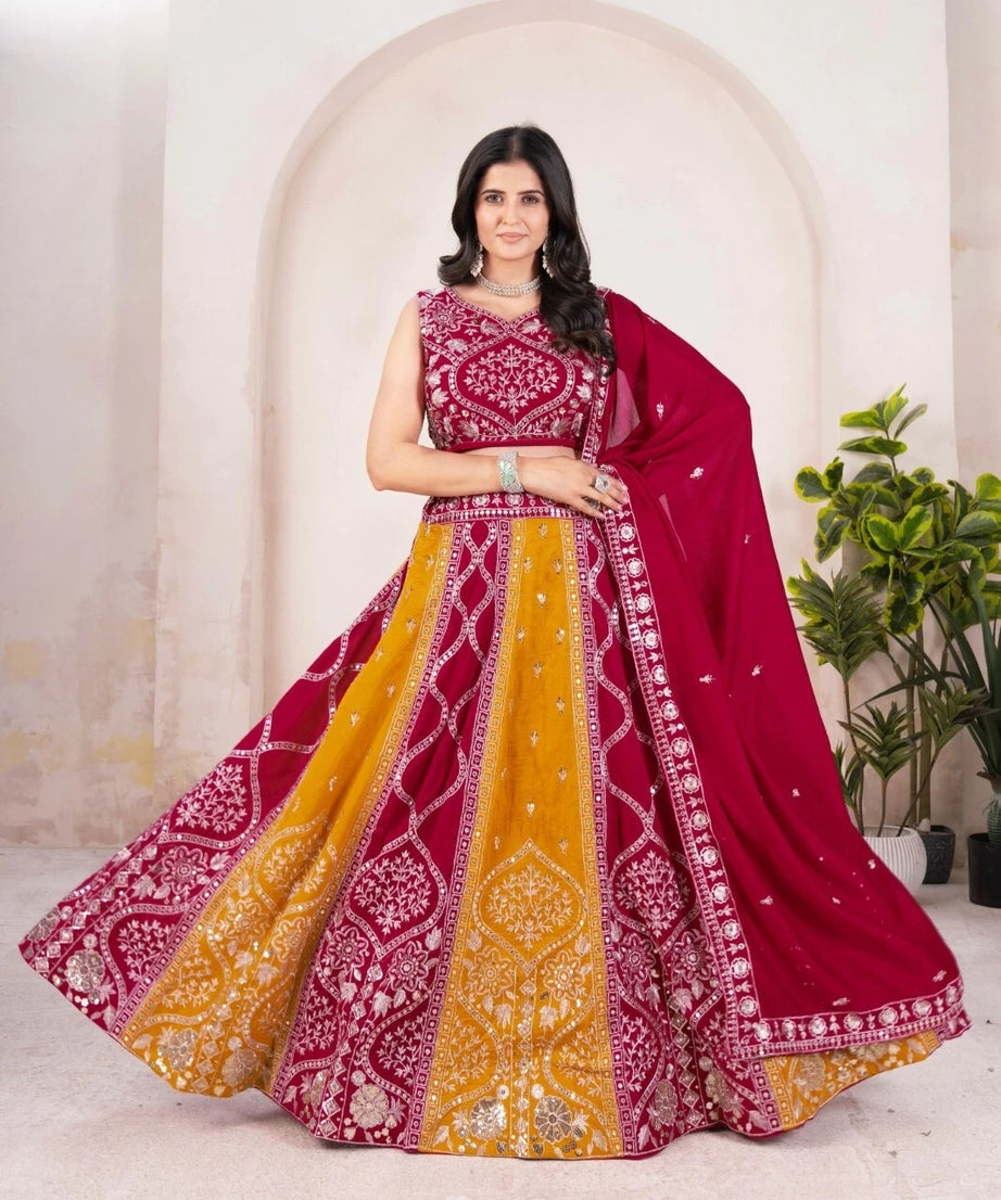 Function Premium Georgette Wedding Stitched Lehenga Blouse With Dupatta 15-MA