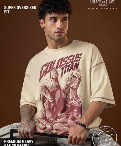 Attack On Titan Colossus Super Oversized T-Shirts