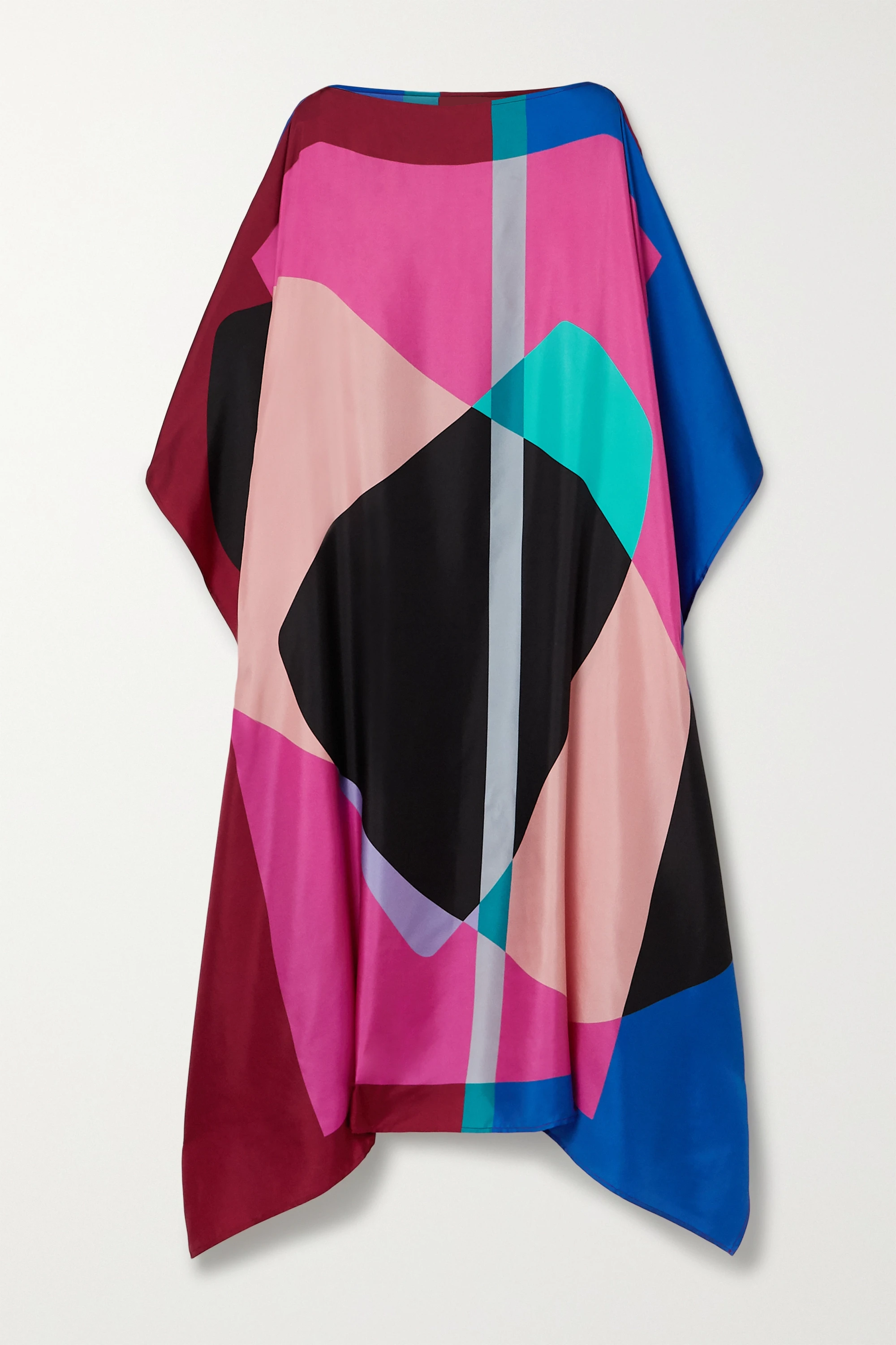 Lightweight Silk Crepe Kaftan Dress - Flowy and Stylish Caftan For Women's