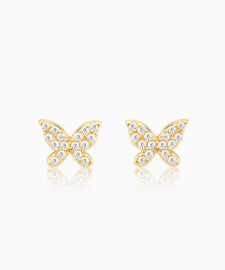 Golden Butterfly Tiny Studded Affair Earrings