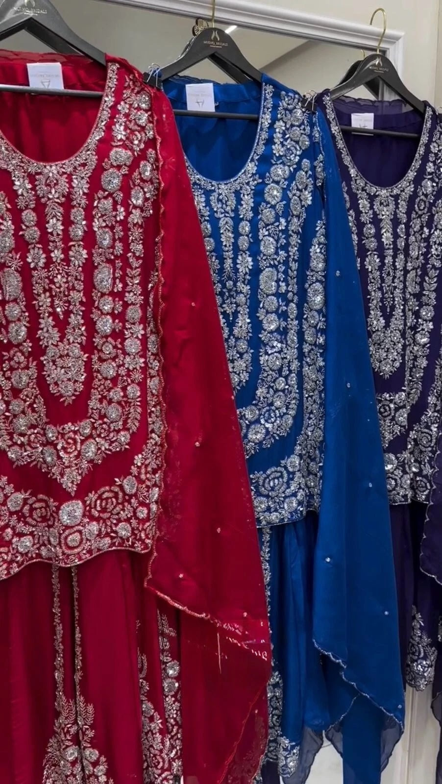 Full Stitched Faux Georgette Top Palazzo Dupatta