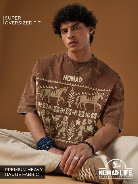 Nomad Brown Super Oversized T-Shirts