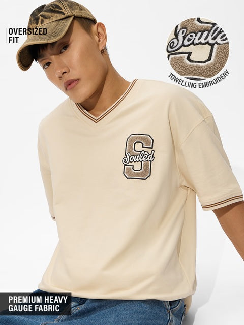 Cosmic Beige Oversized T-Shirts