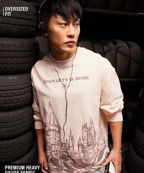 Hogwarts Is Home Oversized Full Sleeve T-Shirts