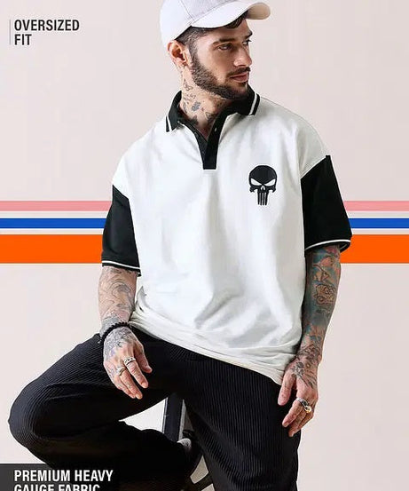 Punisher Logo Oversized Polos
