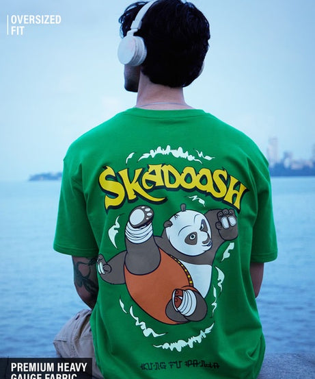 Kung Fu Panda Skadoosh Oversized T-Shirts
