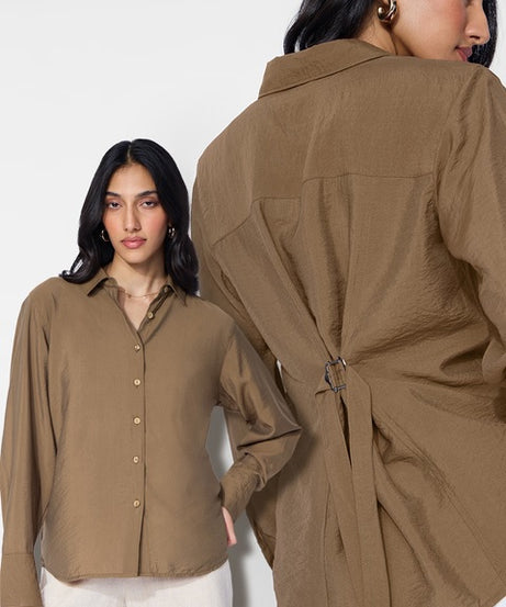 Back Tie Up Shirt  Ermine Women Shirts