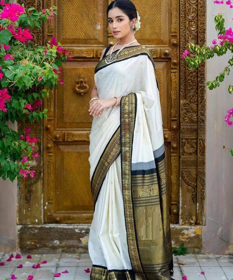Exclusive Festival Banarasi Soft Silk Saree Blouse,Wedding Party Wear Sari & Blouse
