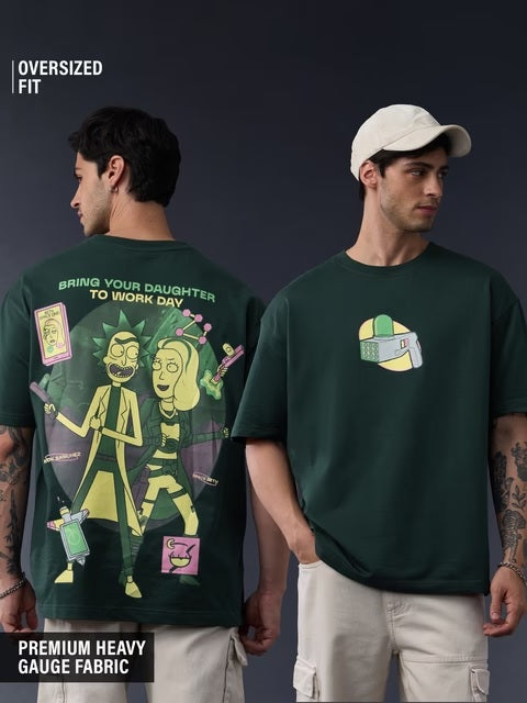 Rick & Morty Wait Longer Oversized T-Shirts