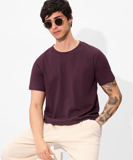 Solids  Plum T-Shirts