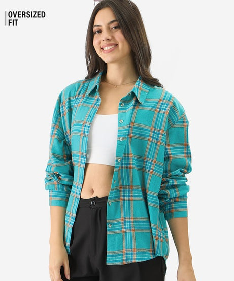 Plaid Ember Women Boyfriend Shirts