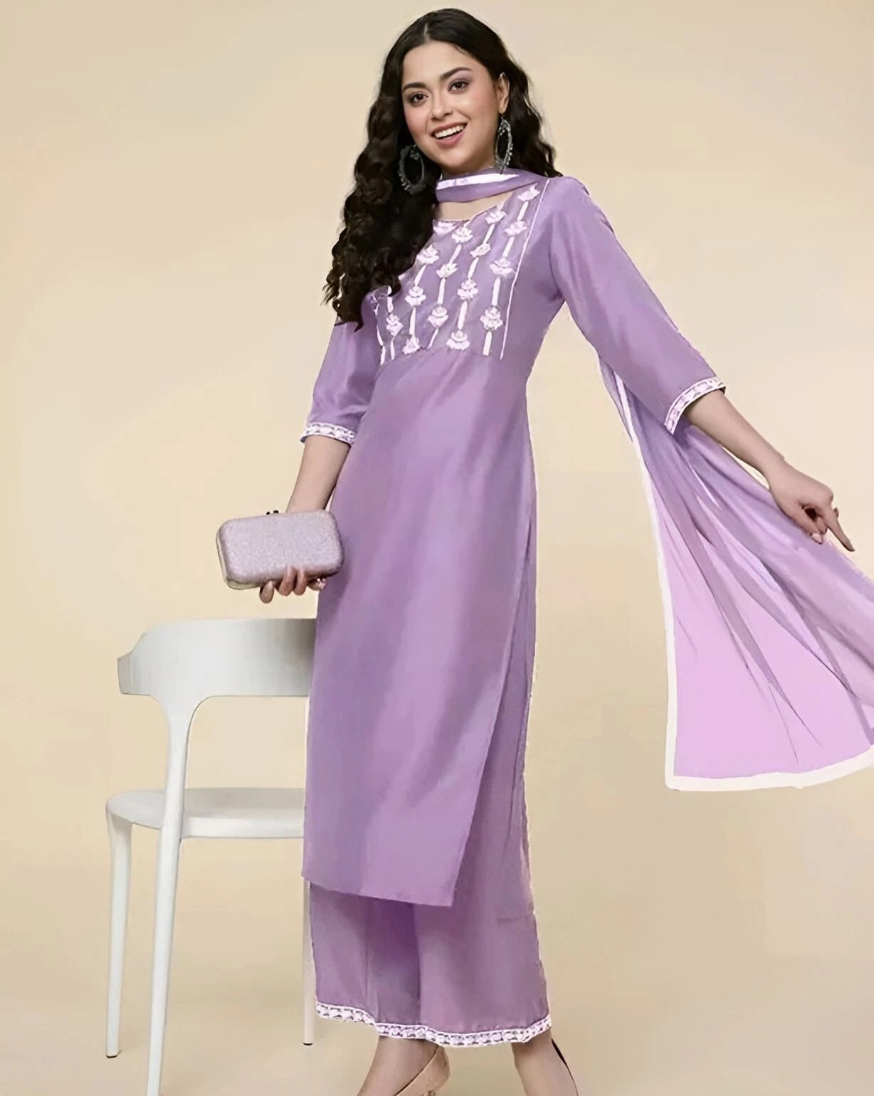 Function Wear Designer Full Stitched Cotton Kurti Bottom Dupatta