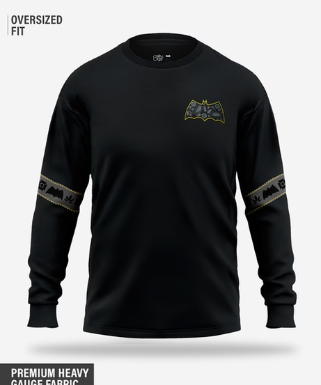 Batman Paisley Oversized Full Sleeve T-Shirts