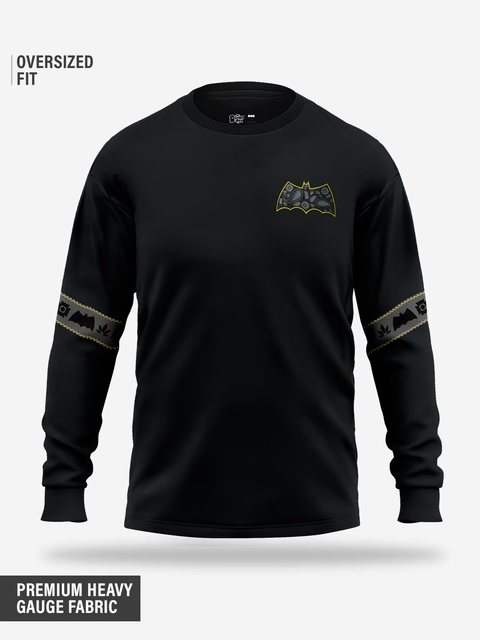 Batman Paisley Oversized Full Sleeve T-Shirts