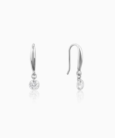 Silver Classic Shiny Drop Earrings