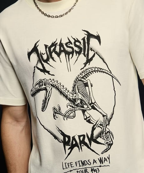 Jurassic Rockstar Raptor Men Relaxed T-Shirts