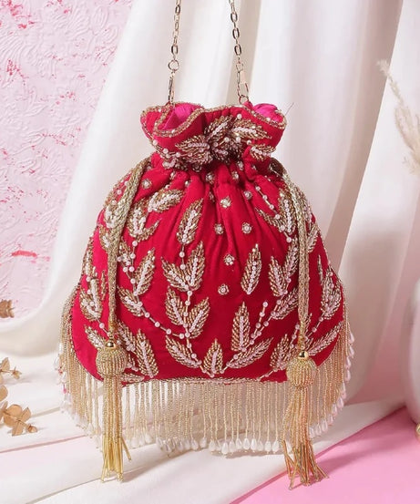 Double side Embroidery Potli Bag