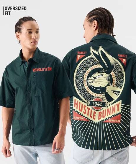Looney Tunes Rebel Rabbit Half Sleeve Shirts