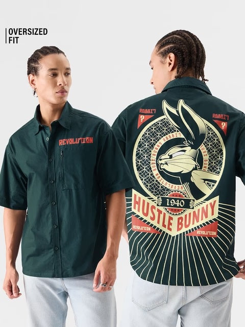Looney Tunes Rebel Rabbit Half Sleeve Shirts