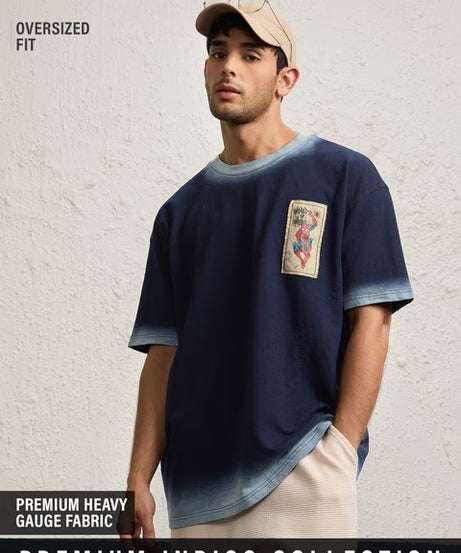 Spray Effect Spider-Man World Of Webs Oversized T-Shirts