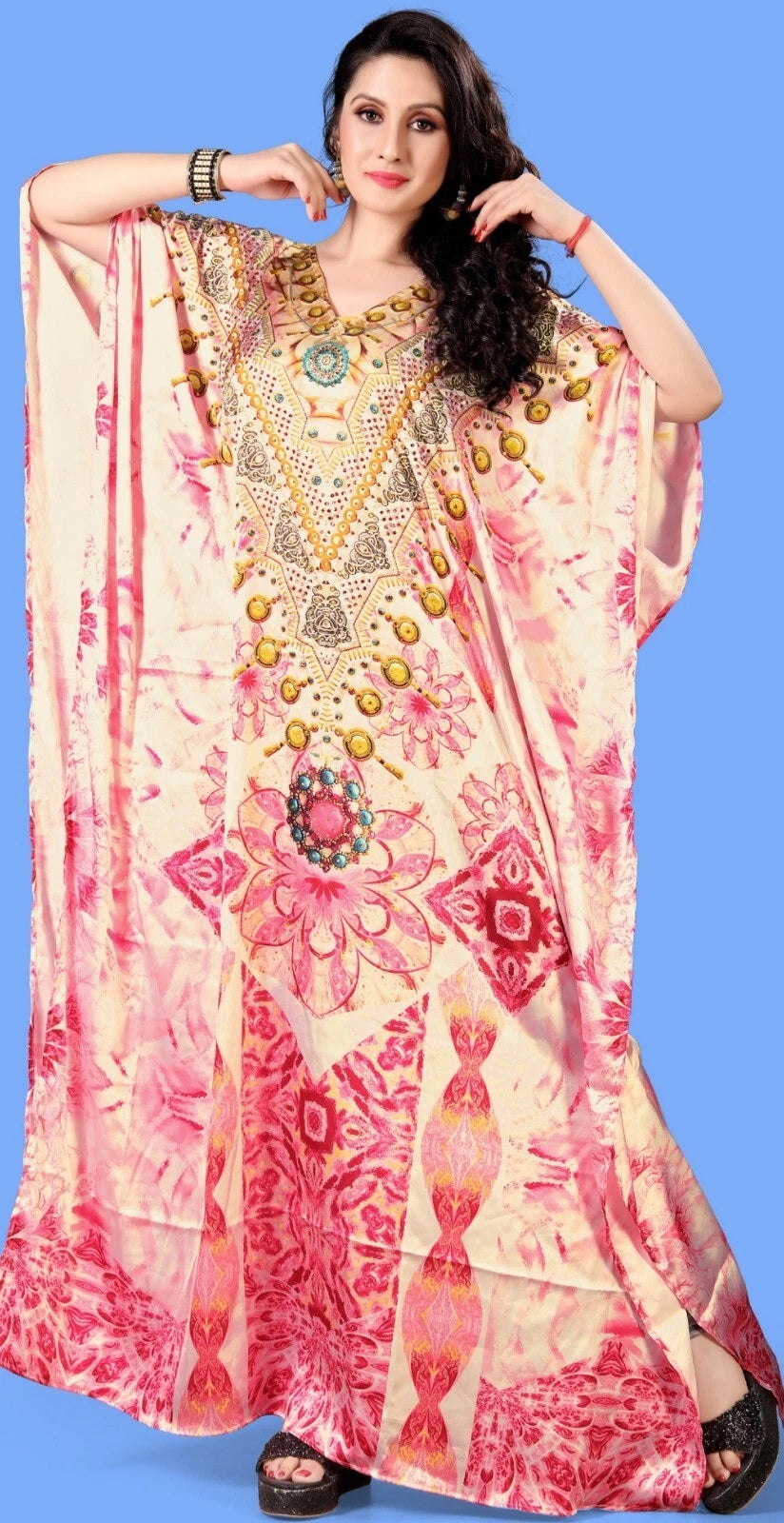 Modern kaftan beach dressing gown,Plus size kaftan full length custom made