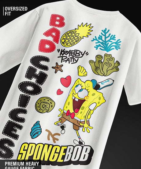 SpongeBob  Bad Choices Oversized T-Shirts