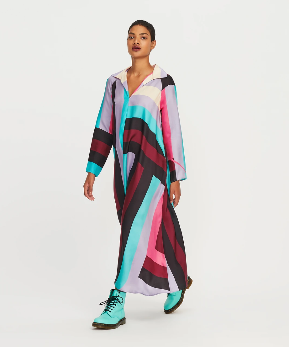 French Crepe Long kaftan For Women's