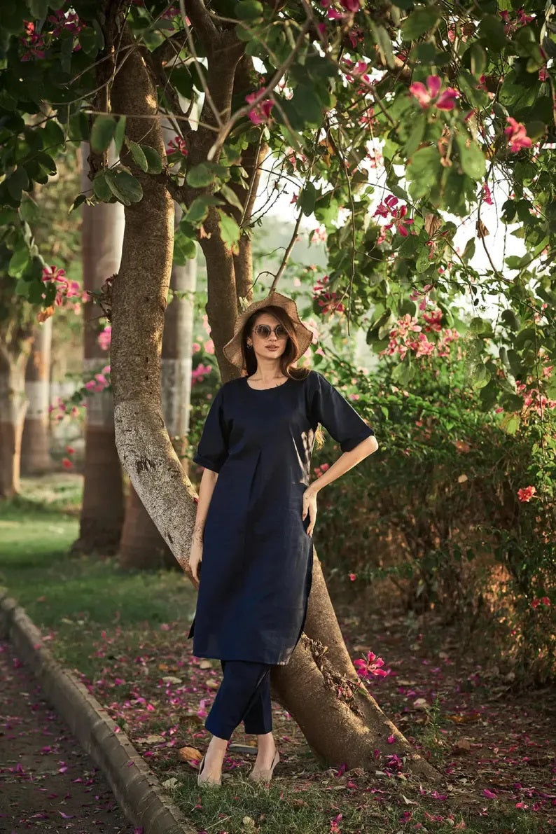 Linen Kurta Salwar Set for women