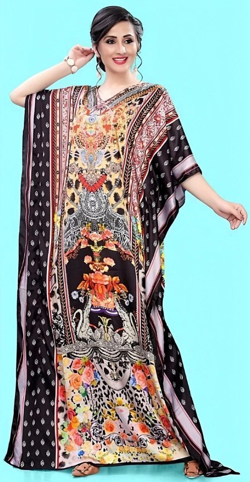 Caftan for Women Free Size Kaftan Beach Swimsuit Cover Up Maxi House Dresses