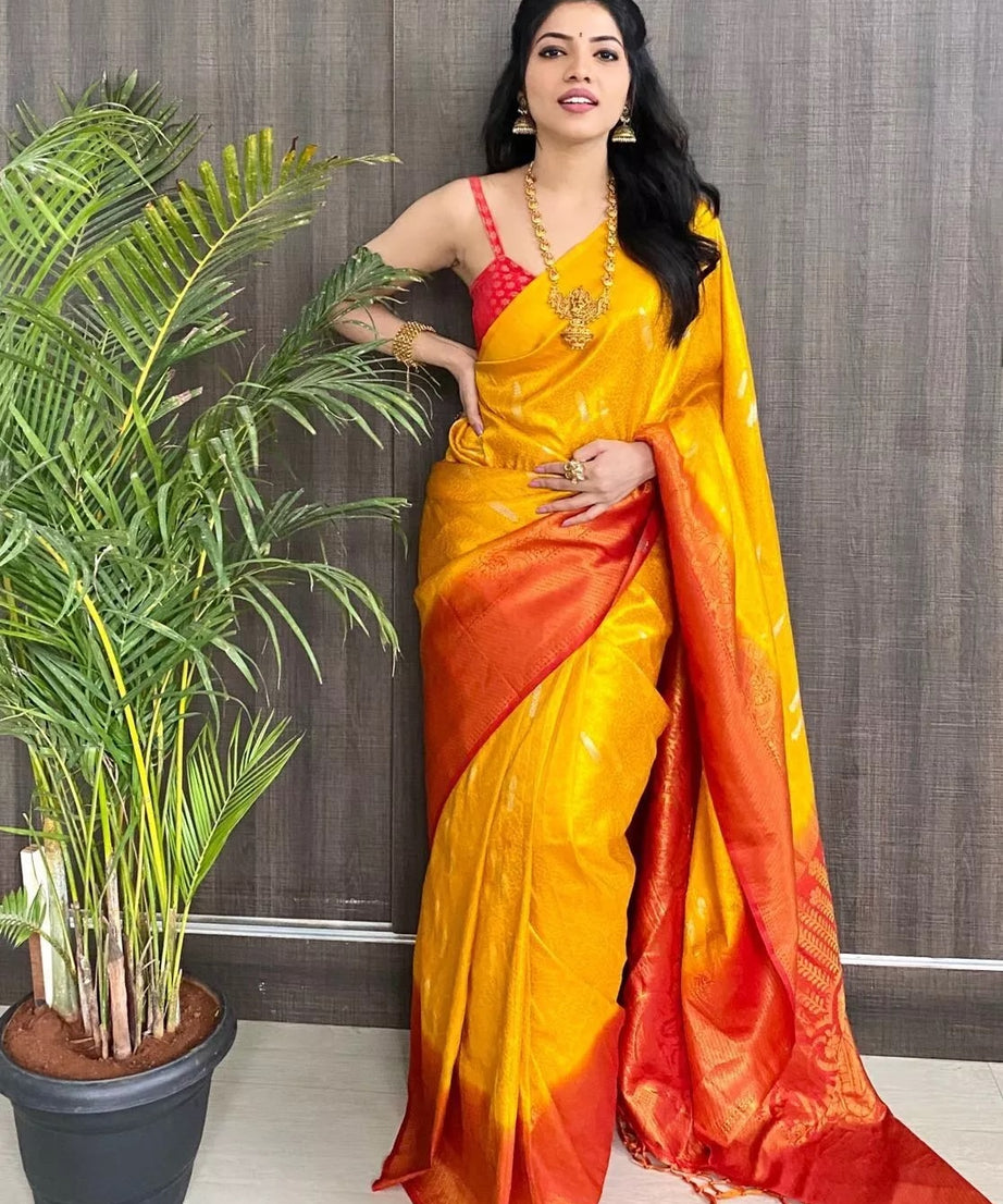 Soft Kubera Pattu Sari With Contrast Tassels,Facny Sari & Blouse