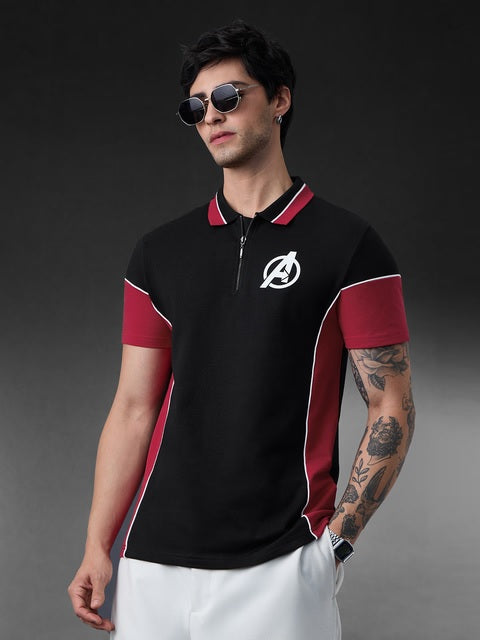 Avengers Suit Zipper Polos