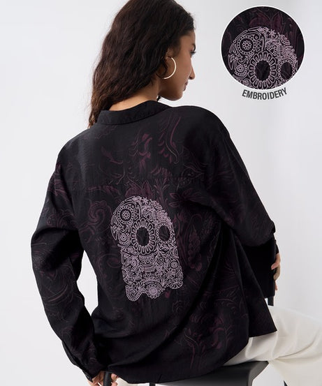 Vintage Violet Women Boyfriend Shirts