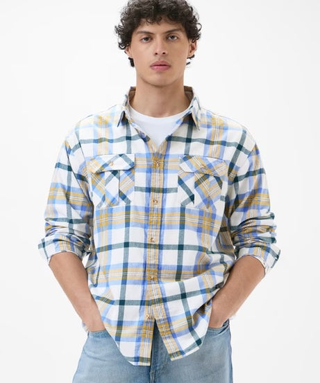 Plaid Sailor Men Utility Shirts