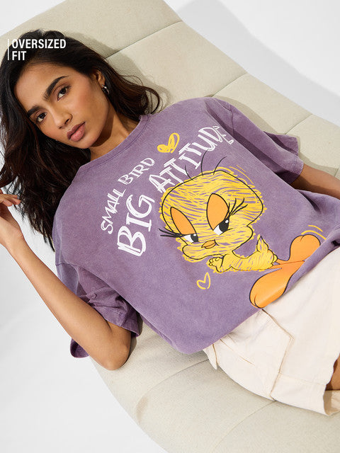 Looney Tunes Big Attitude Women Oversized T-Shirts