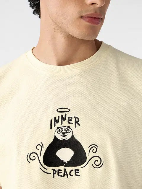 Textured Kung Fu Panda Peace T-Shirts
