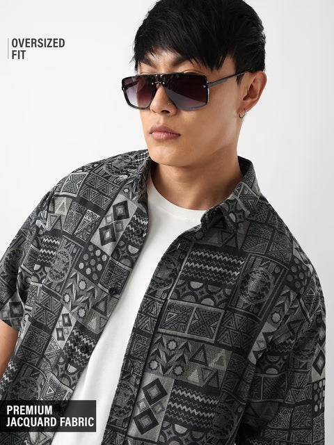 Jacquard Tribal Tales Oversized Shirts