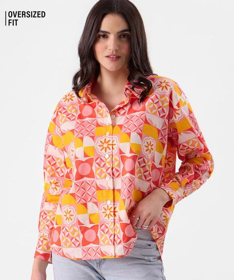 TSS Originals  Abstract Petals Women Boyfriend Shirts