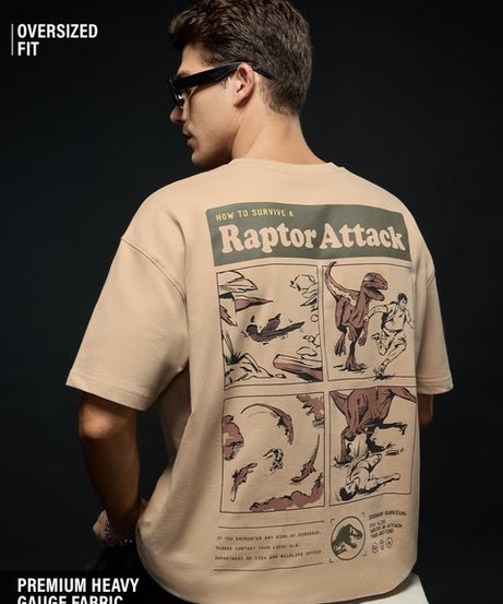 Jurassic Park Fossil Oversized T-Shirts