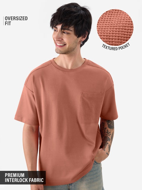 Solids Rouge Red Oversized T-Shirts