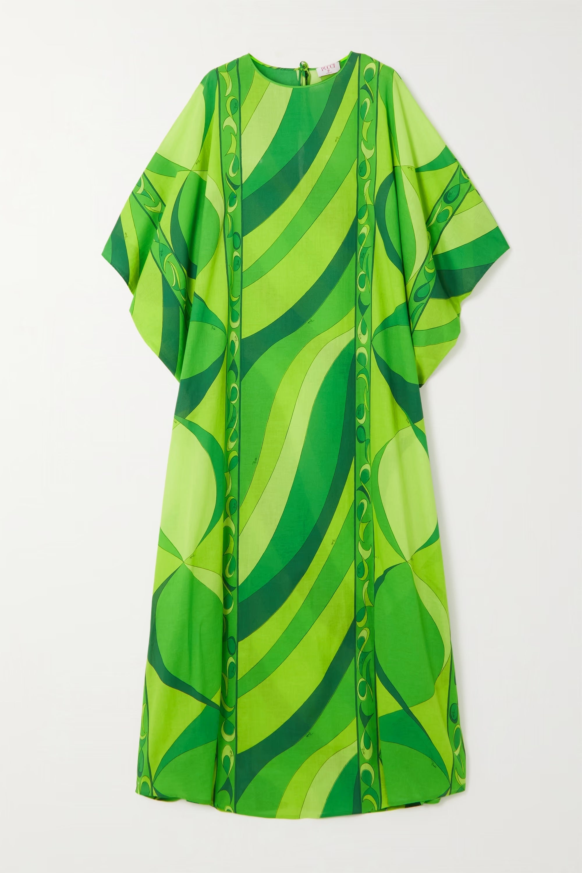 Green Soft Cotton Blend Digital Printed Long Kaftan For Women's