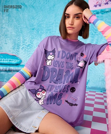 Hello Kitty Drama Queen Women Oversized T-Shirts