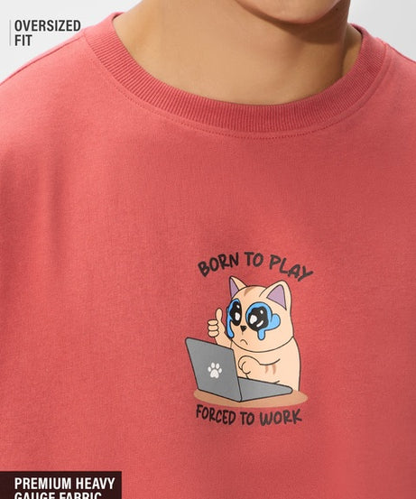 Born To Play Oversized T-Shirts