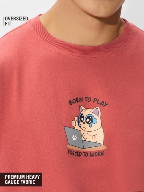 Born To Play Oversized T-Shirts