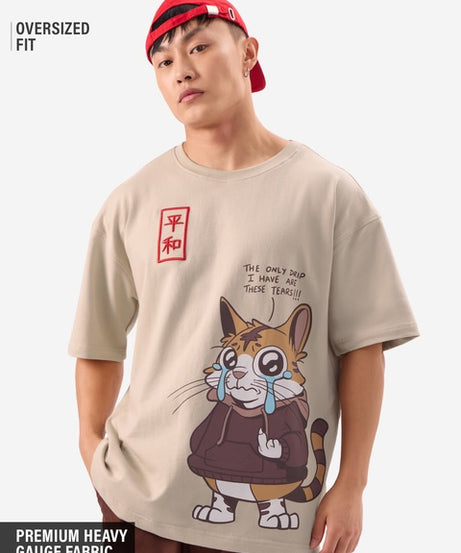 Drippy Cat Oversized T-Shirts