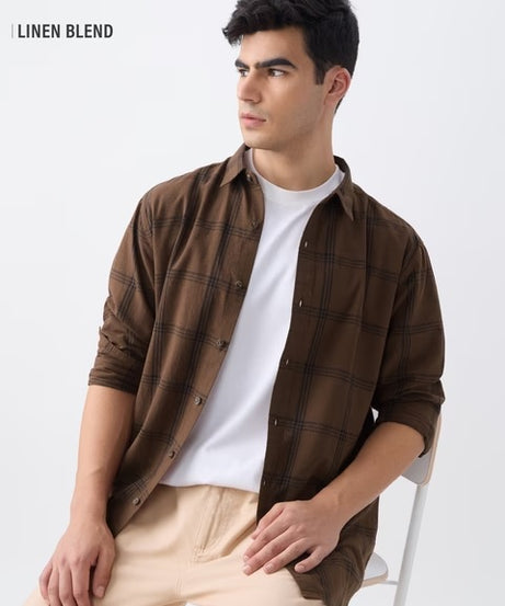 Checks Desert Cotton Linen Shirts