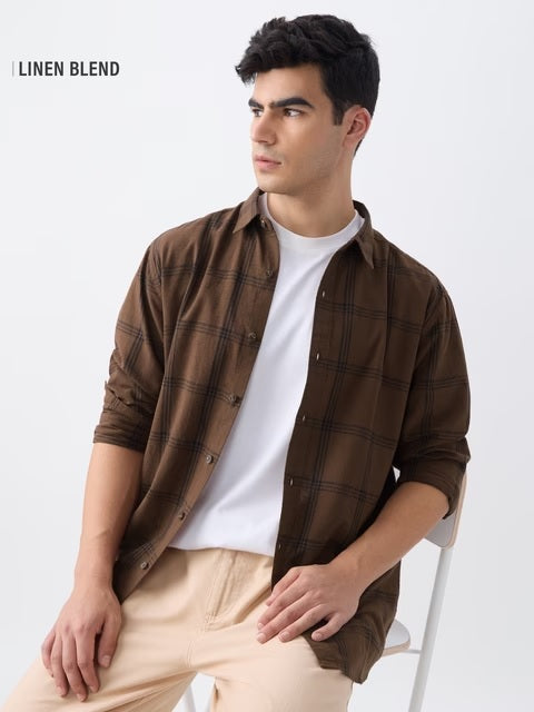Checks Desert Cotton Linen Shirts
