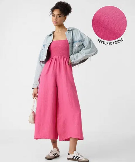 Textured Jumpsuit Fuchsia Women Jumpsuit